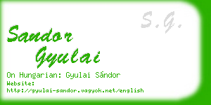 sandor gyulai business card